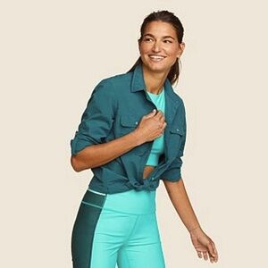 Eddie Bauer Teal Button Down Shirt